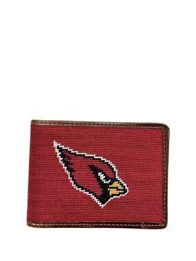 SMATHERS & BRANSON - CARDINAL RED BROWN LEATHER BIFOLD WALLET